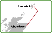 Aberdeen Lerwick Route