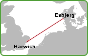 Harwich Esbjerg Route
