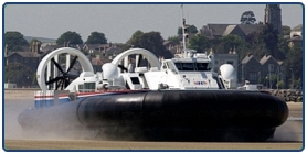 A Hovertravel Hovercraft Operating between the Isle of Wight and Southsea in England