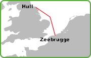 Hull Zeebrugge Route