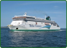 An Irish Ferries Vessel on route to Wales
