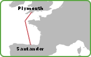 Plymouth Santander Route