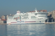 The Pont Aven at Port during the Mini Cruise to Santander
