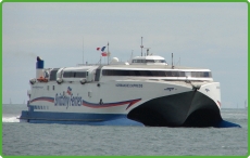 In the Summer months a Fast Ferry Service is available between Portsmouth and Caen